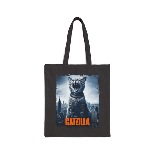 Catzilla Canvas Tote Bag