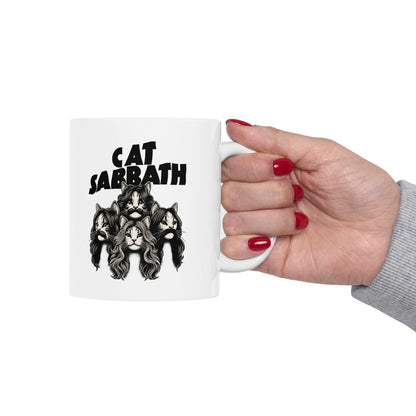 Cat Sabbath White Coffee Mug