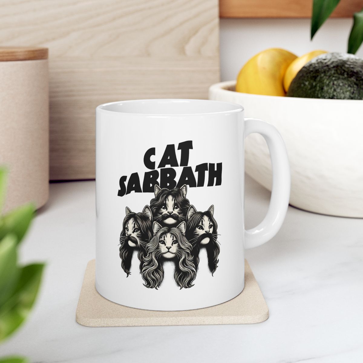 Cat Sabbath White Coffee Mug