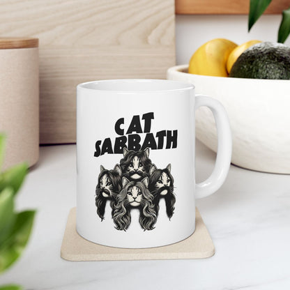 Cat Sabbath White Coffee Mug