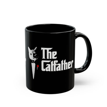 The Catfather Black Cofee Mug